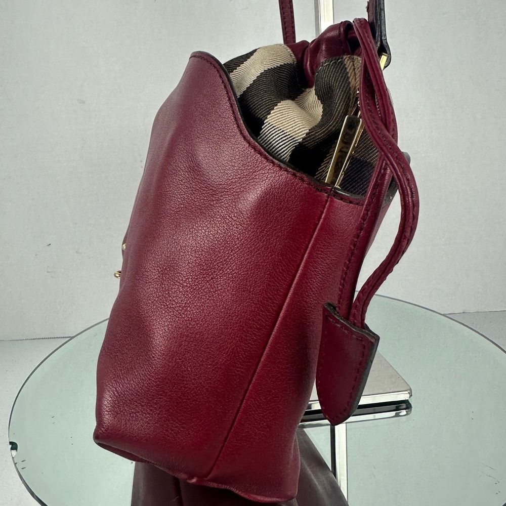 BURBERRY LEATHER & NOVA CHECK SHOULDER/CROSSBODY BAG - Picture 3 of 11